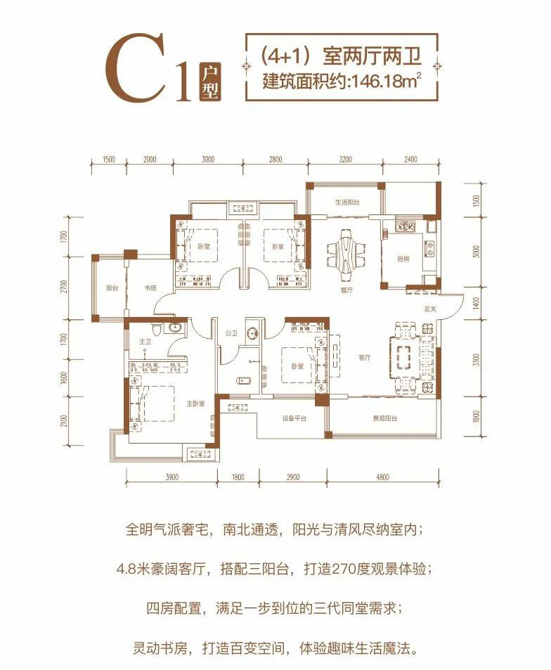 嘉禾县九老峰首府C1户型
